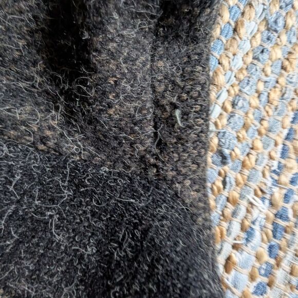 Tejidos Rumiñahui Vtg Wool Cardigan Charcoal Forest Green Southwest Knit Unisex - Picture 7 of 9